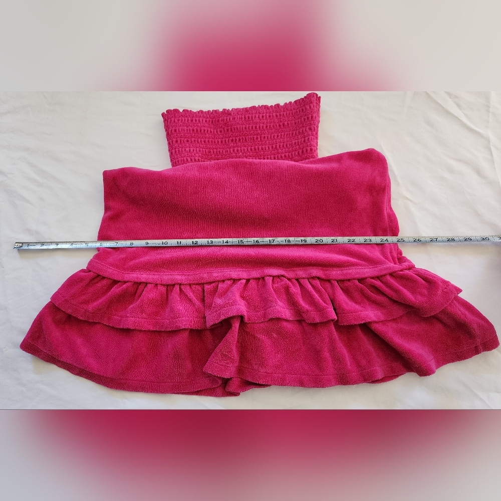Juicy Couture Bright Pink Smocked Strapless Top (sz small/petite) - Picture 14 of 14